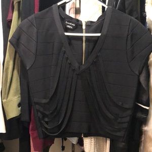 BEBE black bandage crop top